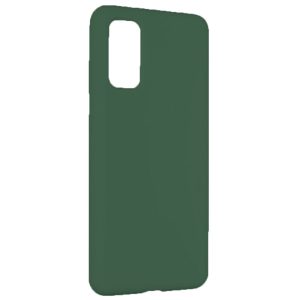 Husa protectie, interior de catifea, compatibila cu Samsung Galaxy S20 FE, FONIX BloomShield, silicon, margini ridicate, slim, Verde inchis