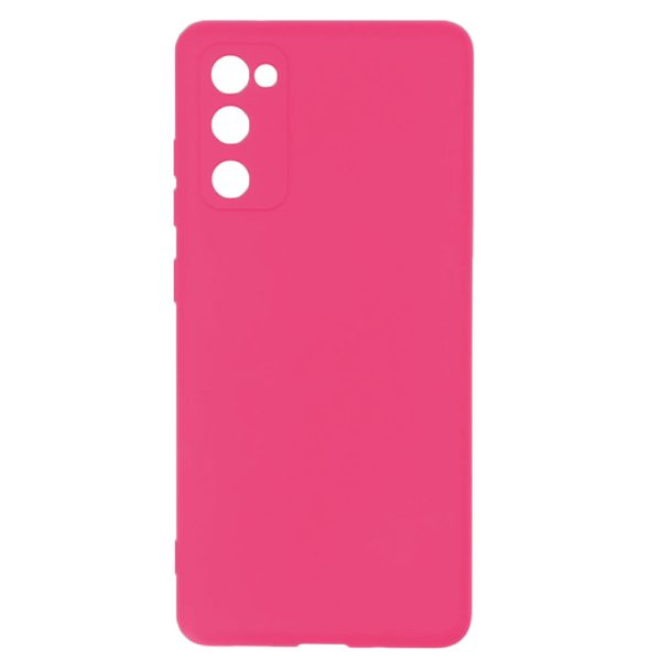 Husa protectie, interior de catifea, compatibila cu Samsung Galaxy S20 FE, FONIX BloomShield, silicon, margini ridicate, slim, Roz neon2