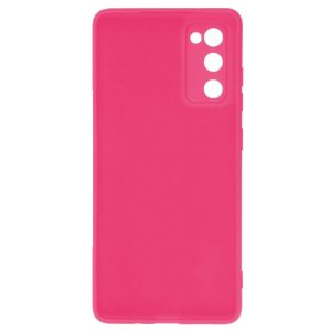 Husa protectie, interior de catifea, compatibila cu Samsung Galaxy S20 FE, FONIX BloomShield, silicon, margini ridicate, slim, Roz neon3