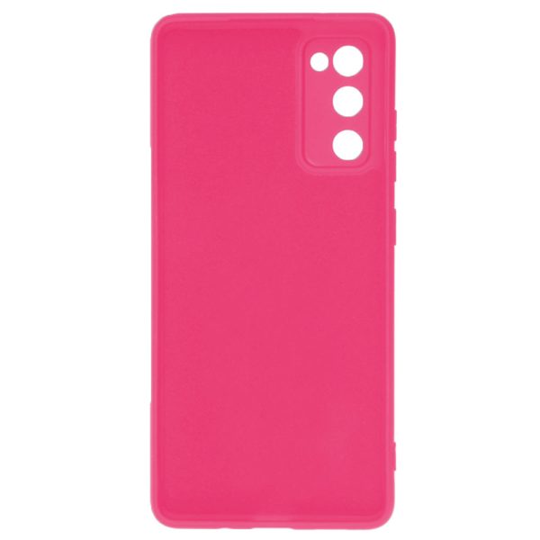 Husa protectie, interior de catifea, compatibila cu Samsung Galaxy S20 FE, FONIX BloomShield, silicon, margini ridicate, slim, Roz neon3