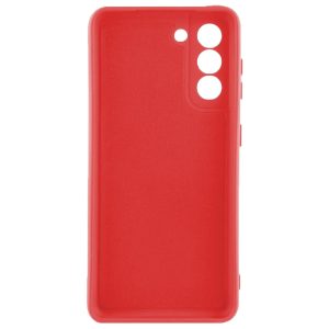 Husa protectie, interior de catifea, compatibila cu Samsung Galaxy S21, FONIX BloomShield, silicon, margini ridicate, slim, Rosu3