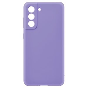 Husa protectie, interior de catifea, compatibila cu Samsung Galaxy S21, FONIX BloomShield, silicon, margini ridicate, slim, Mov2