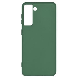 Husa protectie, interior de catifea, compatibila cu Samsung Galaxy S21, FONIX BloomShield, silicon, margini ridicate, slim, Verde inchis2