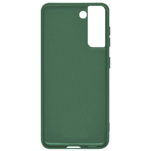 Husa protectie, interior de catifea, compatibila cu Samsung Galaxy S21, FONIX BloomShield, silicon, margini ridicate, slim, Verde inchis3