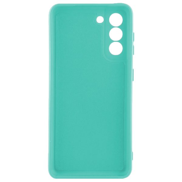 Husa protectie, interior de catifea, compatibila cu Samsung Galaxy S21, FONIX BloomShield, silicon, margini ridicate, slim, Turcoaz3