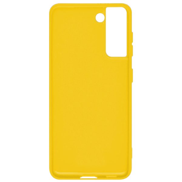 Husa protectie, interior de catifea, compatibila cu Samsung Galaxy S21, FONIX BloomShield, silicon, margini ridicate, slim, Galben3