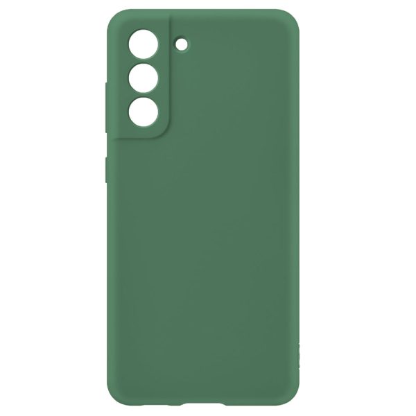 Husa protectie, interior de catifea, compatibila cu Samsung Galaxy S21 FE, FONIX BloomShield, silicon, margini ridicate, slim, Verde inchis2