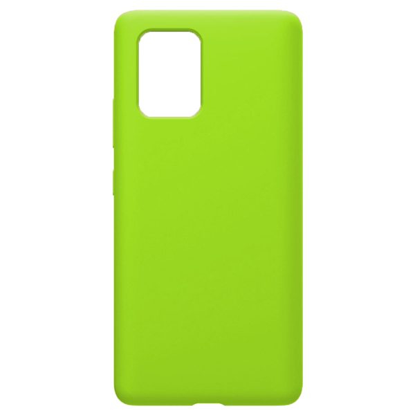 Husa protectie, interior de catifea, compatibila cu Samsung Galaxy S10 Lite, FONIX BloomShield, silicon, margini ridicate, slim, Verde neon3