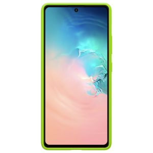 Husa protectie, interior de catifea, compatibila cu Samsung Galaxy S10 Lite, FONIX BloomShield, silicon, margini ridicate, slim, Verde neon