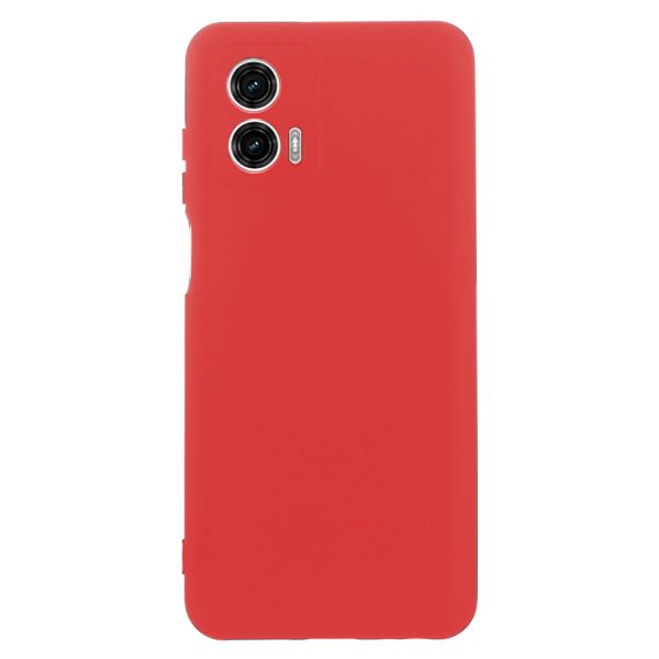 Husa protectie, interior de catifea, compatibila cu Motorola Moto G73, FONIX BloomShield, silicon, margini ridicate, slim, Rosu2