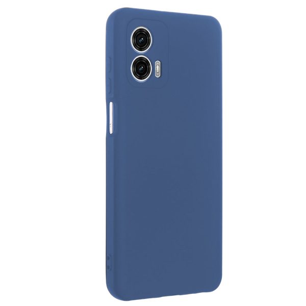 Husa protectie, interior de catifea, compatibila cu Motorola Moto G73, FONIX BloomShield, silicon, margini ridicate, slim, Albastru inchis3