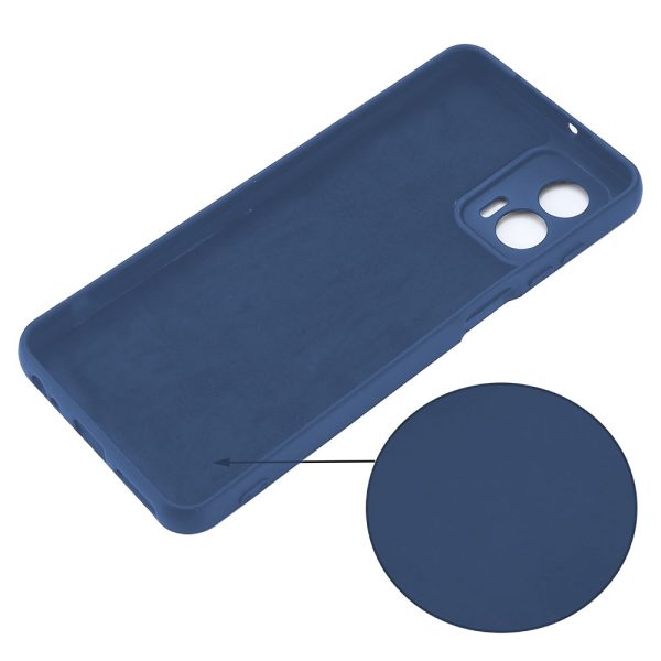 Husa protectie, interior de catifea, compatibila cu Motorola Moto G73, FONIX BloomShield, silicon, margini ridicate, slim, Albastru inchis4