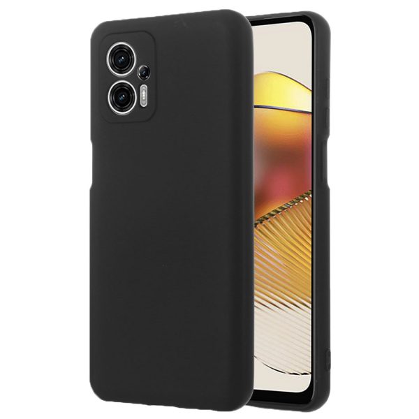 Husa protectie, interior de catifea, compatibila cu Motorola Moto G13, FONIX BloomShield, silicon, margini ridicate, slim, Negru