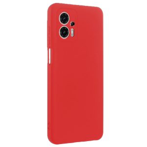 Husa protectie, interior de catifea, compatibila cu Motorola Moto G23, FONIX BloomShield, silicon, margini ridicate, slim, Rosu3