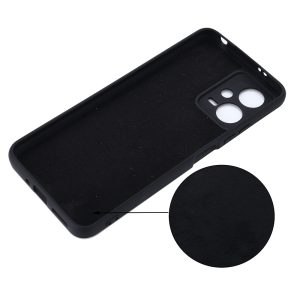 Husa protectie, interior de catifea, compatibila cu Xiaomi Redmi Note 12 5G / Poco X5, FONIX BloomShield, silicon, margini ridicate, slim, Negru