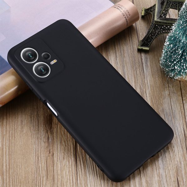 Husa protectie, interior de catifea, compatibila cu Xiaomi Redmi Note 12 5G / Poco X5, FONIX BloomShield, silicon, margini ridicate, slim, Negru4