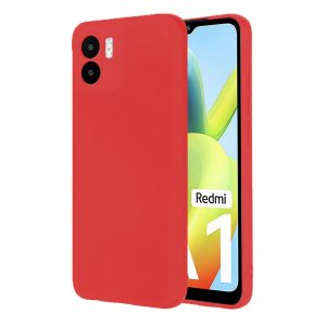 Husa protectie, interior de catifea, compatibila cu Xiaomi Redmi A1, FONIX BloomShield, silicon, margini ridicate, slim, Rosu