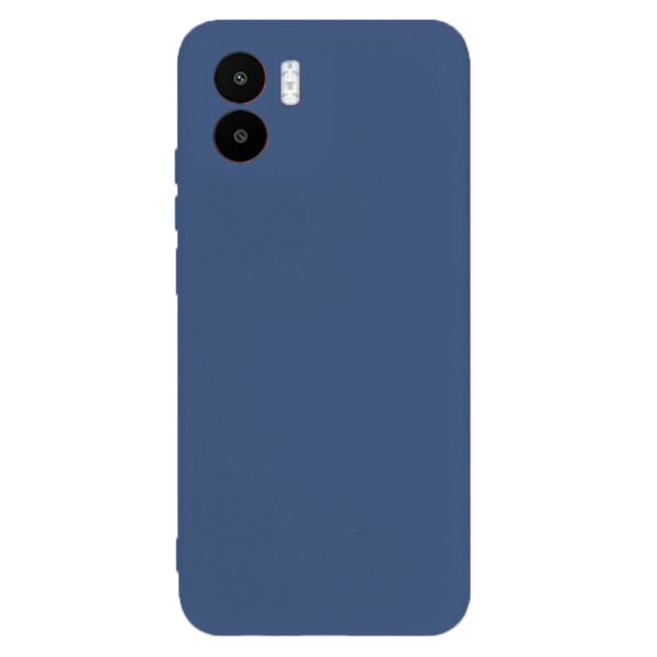 Husa protectie, interior de catifea, compatibila cu Xiaomi Redmi A1, FONIX BloomShield, silicon, margini ridicate, slim, Albastru inchis2