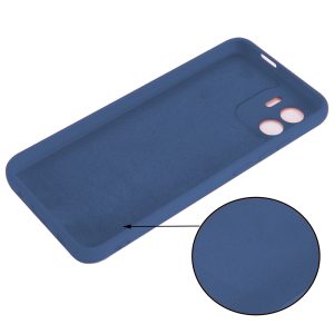 Husa protectie, interior de catifea, compatibila cu Xiaomi Redmi A1, FONIX BloomShield, silicon, margini ridicate, slim, Albastru inchis3