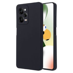 Husa protectie, interior de catifea, compatibila cu Xiaomi Redmi Note 12 Pro 5G / Poco X5 Pro, FONIX BloomShield, silicon, margini ridicate, slim, Negru