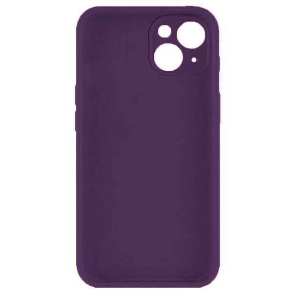 Husa protectie, interior de catifea, compatibila cu Apple iPhone 14, FONIX BloomShield, silicon, margini ridicate, slim, Mov inchis2