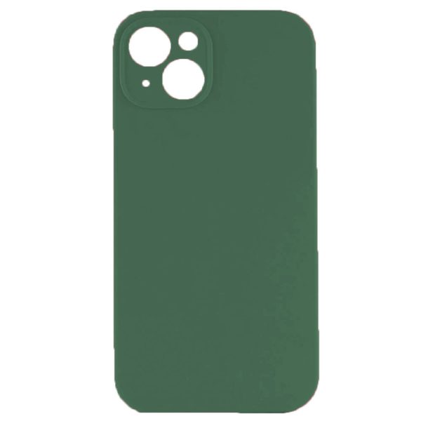 Husa protectie, interior de catifea, compatibila cu Apple iPhone 14, FONIX BloomShield, silicon, margini ridicate, slim, Verde inchis3