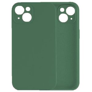 Husa protectie, interior de catifea, compatibila cu Apple iPhone 14, FONIX BloomShield, silicon, margini ridicate, slim, Verde inchis4