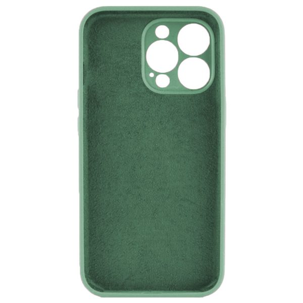 Husa protectie, interior de catifea, compatibila cu Apple iPhone 14 Pro, FONIX BloomShield, silicon, margini ridicate, slim, Verde inchis2