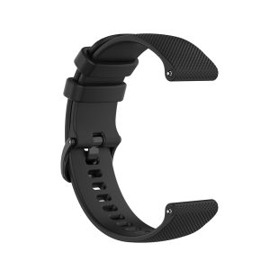 Curea de silicon compatibila cu Samsung Galaxy Watch 4 44 mm, Fonix Dot Design, Mata, Fina, Comfortabila, Durabila, Atasare slide-in / slide-out, 20 mm, Negru - 2