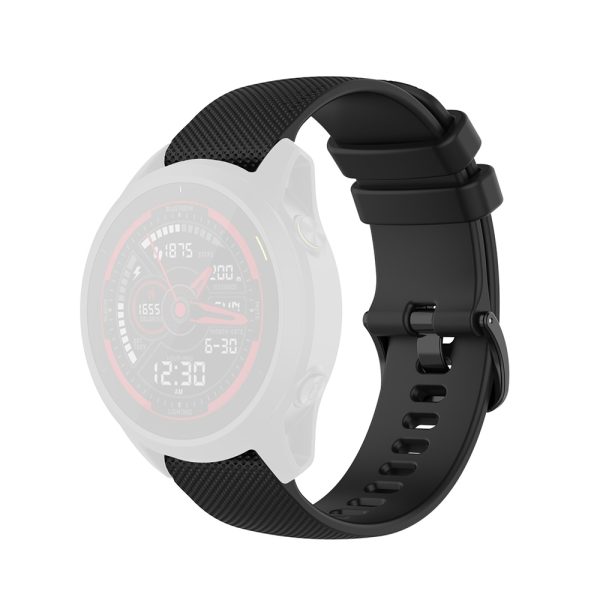 Curea de silicon compatibila cu Samsung Galaxy Watch 4 44 mm, Fonix Dot Design, Mata, Fina, Comfortabila, Durabila, Atasare slide-in / slide-out, 20 mm, Negru - 3