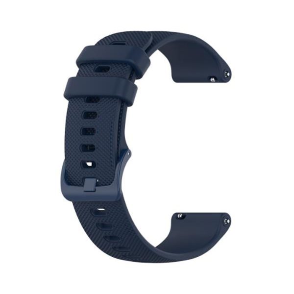 Curea de silicon compatibila cu Samsung Galaxy Watch 4 40 mm, Fonix Dot Design, Mata, Fina, Comfortabila, Durabila, Atasare slide-in / slide-out, 20 mm, Albastru inchis