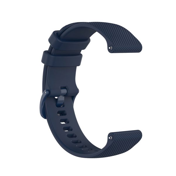 Curea de silicon compatibila cu Samsung Galaxy Watch 4 40 mm, Fonix Dot Design, Mata, Fina, Comfortabila, Durabila, Atasare slide-in / slide-out, 20 mm, Albastru inchis - 2