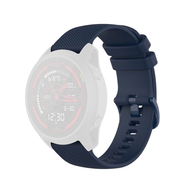 Curea de silicon compatibila cu Samsung Galaxy Watch 4 40 mm, Fonix Dot Design, Mata, Fina, Comfortabila, Durabila, Atasare slide-in / slide-out, 20 mm, Albastru inchis - 5