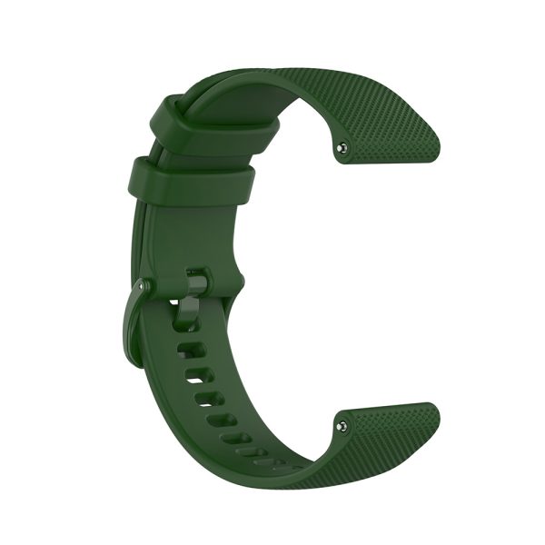 Curea de silicon compatibila cu Samsung Galaxy Watch 4 40 mm, Fonix Dot Design, Mata, Fina, Comfortabila, Durabila, Atasare slide-in / slide-out, 20 mm, Verde Inchis - 2