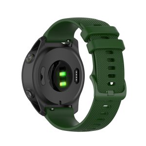 Curea de silicon compatibila cu Samsung Galaxy Watch 4 40 mm, Fonix Dot Design, Mata, Fina, Comfortabila, Durabila, Atasare slide-in / slide-out, 20 mm, Verde Inchis - 4