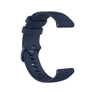 Curea de silicon compatibila cu Samsung Galaxy Watch Active, Fonix Dot Design, Mata, Fina, Comfortabila, Durabila, Atasare slide-in / slide-out, 20 mm, Albastru Inchis - 2