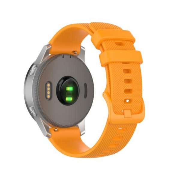 Curea de silicon compatibila cu Samsung Galaxy Watch Active 2 42 mm, Fonix Dot Design, Mata, Fina, Comfortabila, Durabila, Atasare slide-in / slide-out, 20 mm, Portocaliu - 2