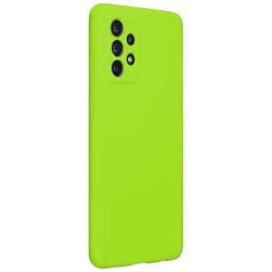 Husa protectie, interior de catifea, compatibila cu Samsung Galaxy A72, FONIX BloomShield, silicon, margini ridicate, slim, Verde neon2