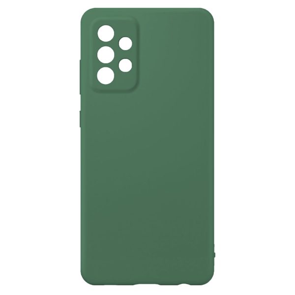 Husa protectie, interior de catifea, compatibila cu Samsung Galaxy A52 / A52s, FONIX BloomShield, silicon, margini ridicate, slim, Verde inchis