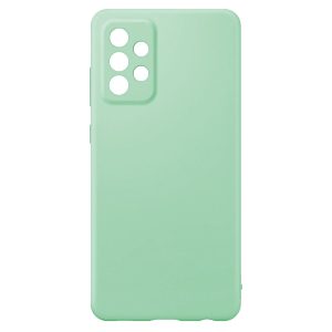 Husa protectie, interior de catifea, compatibila cu Samsung Galaxy A53, FONIX BloomShield, silicon, margini ridicate, slim, Verde deschis