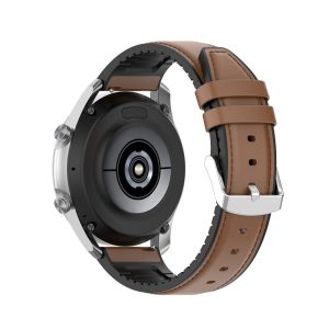 Curea compatibila cu Samsung Galaxy Watch Active 2 42 mm, Fonix Eco Skin, Design premium, Minimalist, Cusaturi fine, Comfortabila, Durabila, Atasare slide-in / slide-out, 20 mm latime, Maro - 3