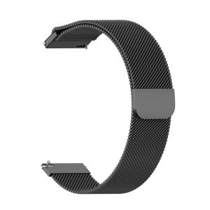 Curea compatibila cu Samsung Galaxy Watch 4 Clasic 46 mm, Fonix Braided Steel, Milanese Loop, Metalica, Comfortabila, Durabila, Atasare slide-in / slide-out, 22 mm latime, Negru - 2