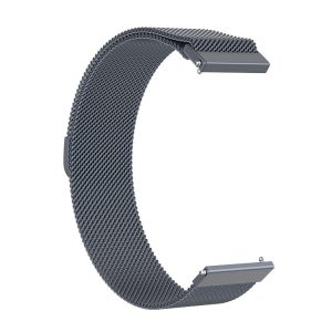 Curea compatibila cu Samsung Galaxy Watch 4 40 mm, Fonix Braided Steel, Milanese Loop, Metalica, Comfortabila, Durabila, Atasare slide-in / slide-out, 20 mm latime, Albastru - 2