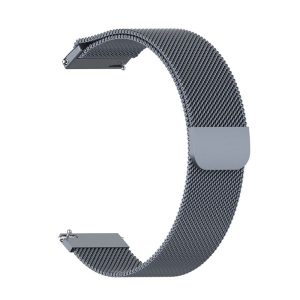 Curea compatibila cu Samsung Galaxy Watch 4 44 mm, Fonix Braided Steel, Milanese Loop, Metalica, Comfortabila, Durabila, Atasare slide-in / slide-out, 20 mm latime, Albastru