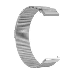 Curea compatibila cu Samsung Galaxy Watch 4 Clasic 42 mm, Fonix Braided Steel, Milanese Loop, Metalica, Comfortabila, Durabila, Atasare slide-in / slide-out, 20 mm latime, Argintiu - 2