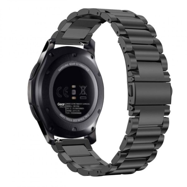 Curea compatibila cu Samsung Galaxy Watch 3 41 mm, Fonix Noblesse Steel, Ajustabila, Metalica, Comfortabila, Durabila, Metalica, Atasare slide-in / slide-out, 22 mm latime, Negru - 2