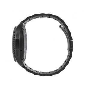 Curea compatibila cu Samsung Galaxy Watch 3 41 mm, Fonix Noblesse Steel, Ajustabila, Metalica, Comfortabila, Durabila, Metalica, Atasare slide-in / slide-out, 22 mm latime, Negru - 3