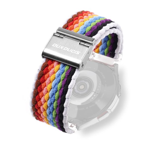 Curea compatibila cu Huawei GT 2 Pro 46 mm, Fonix Stripes, Textil elastic, Respirabil, Comfortabila, Inchidere cu catarama, Atasare simpla, Fixa, Multicolor - 3