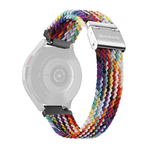 Curea Fonix Rainbow Huawei GT 2e 46 mm, Textil elastic, Respirabil, Comfortabila, Inchidere cu catarama, Atasare simpla, Fixa, Multicolor - 2