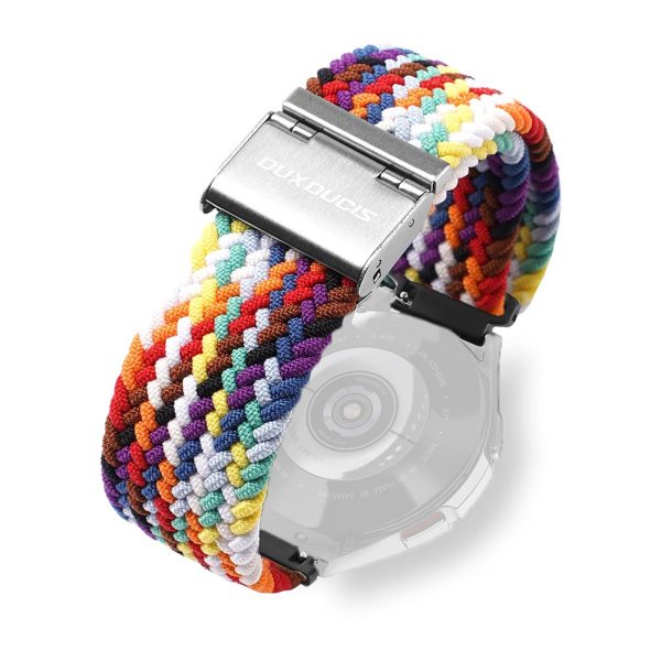 Curea Fonix Rainbow Huawei GT 2e 46 mm, Textil elastic, Respirabil, Comfortabila, Inchidere cu catarama, Atasare simpla, Fixa, Multicolor - 3